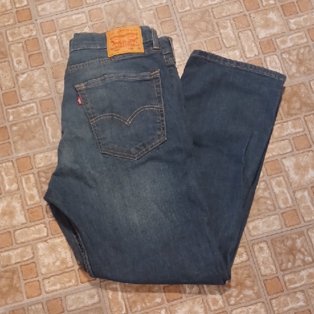 Levi's  505 Blue Straight Jeans Classic Indigo Men's 36x29
